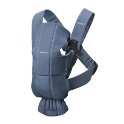 Porte bébé mini coton bleu indigo