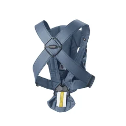 Porte bébé mini coton bleu indigo