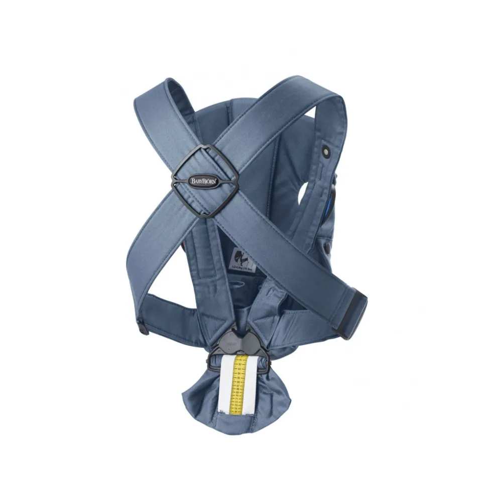 Porte bébé mini coton bleu indigo