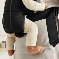 Porte bébé mini coton noir