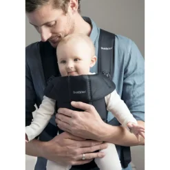 Porte bébé mini coton noir
