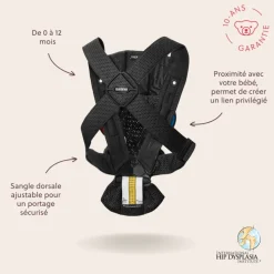 Porte bébé mini coton vieux rose
