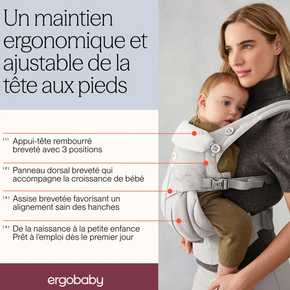 Porte bébé omni classic coton onyx black