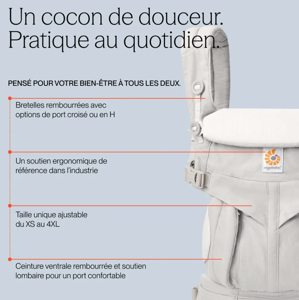 Porte bébé omni classic coton onyx black