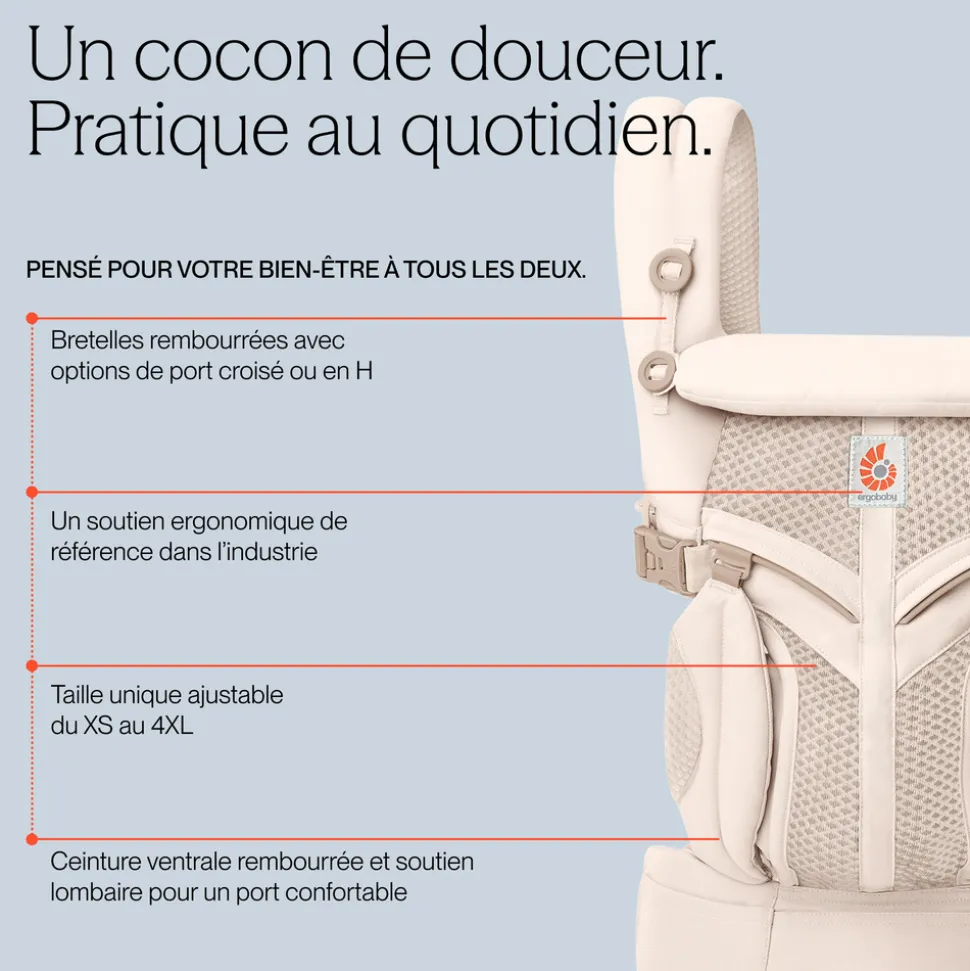 Porte bébé omni classic natural beige