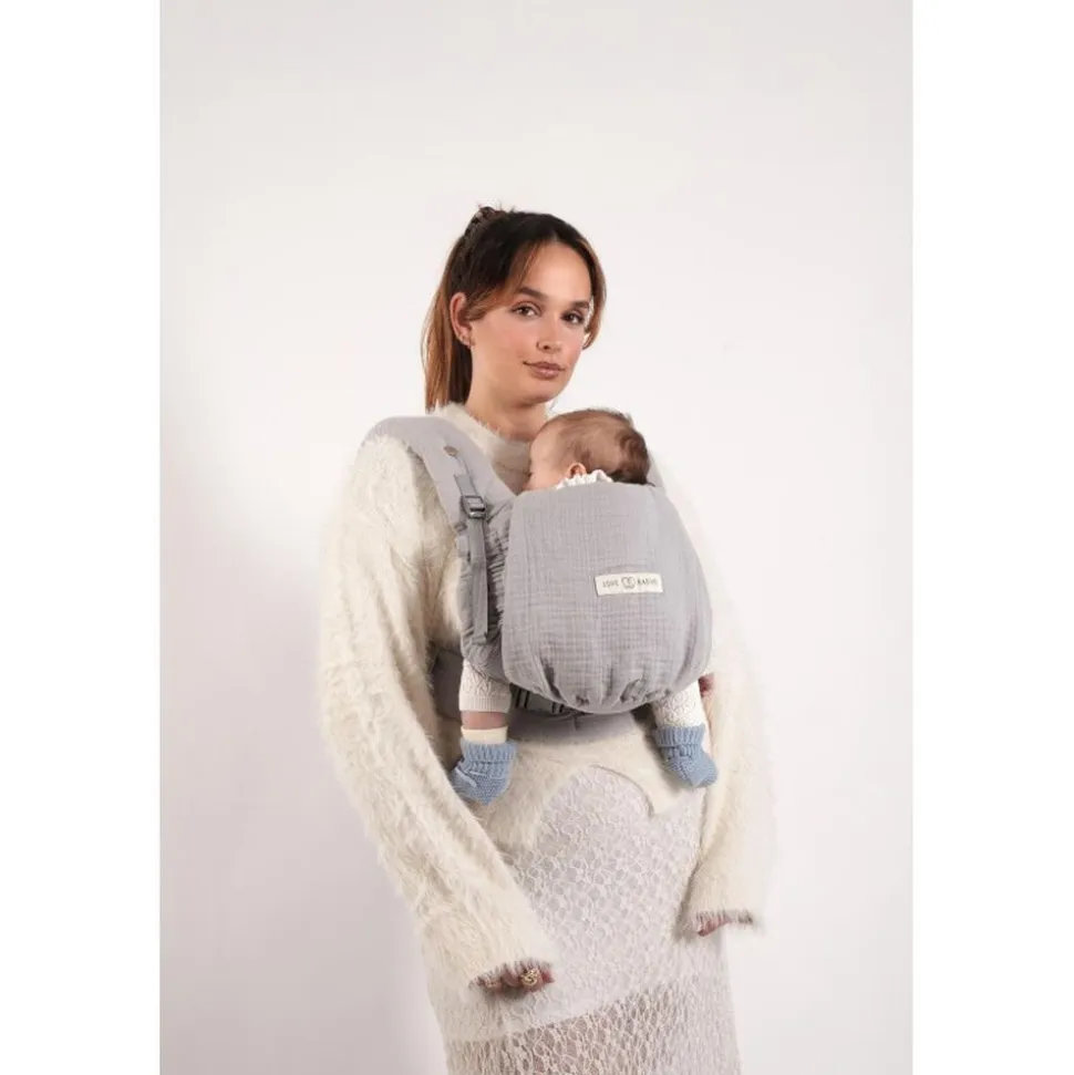 Porte bébé physiocarrier 2 grey gaze de coton