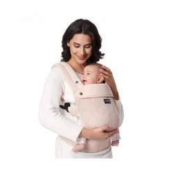 Porte bébé physiologique air mesh pink