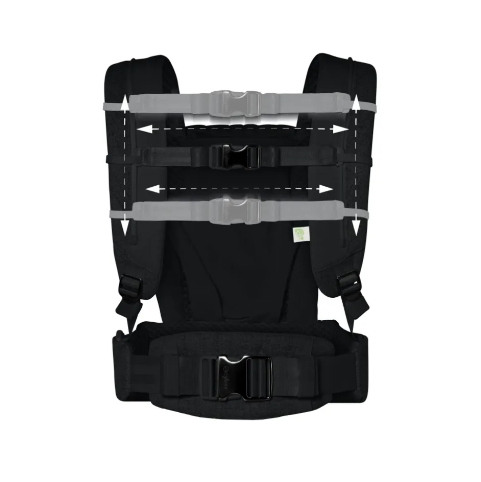 Porte-bébé physiologique coya bouclé stone black