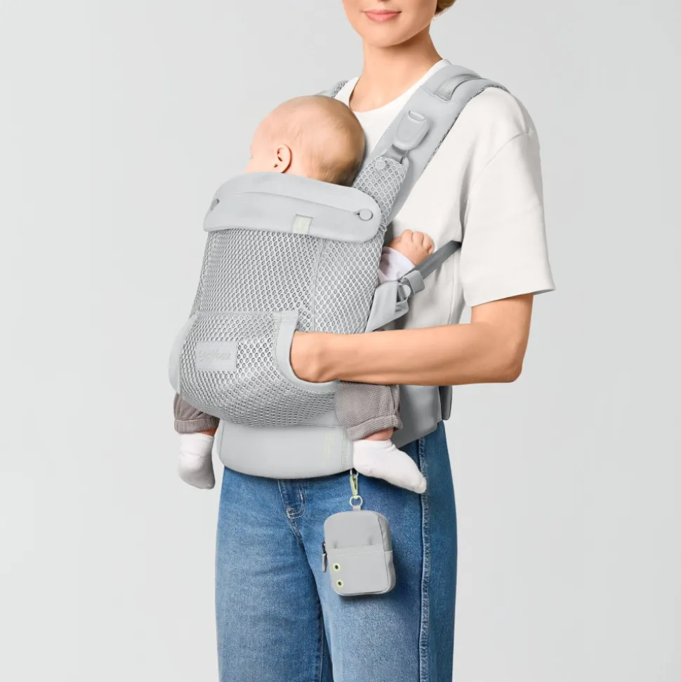 Porte bébé physiologique laya fog grey