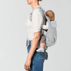 Porte bébé physiologique laya fog grey