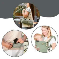 Porte bébé physiologique moov & boost vert sauge