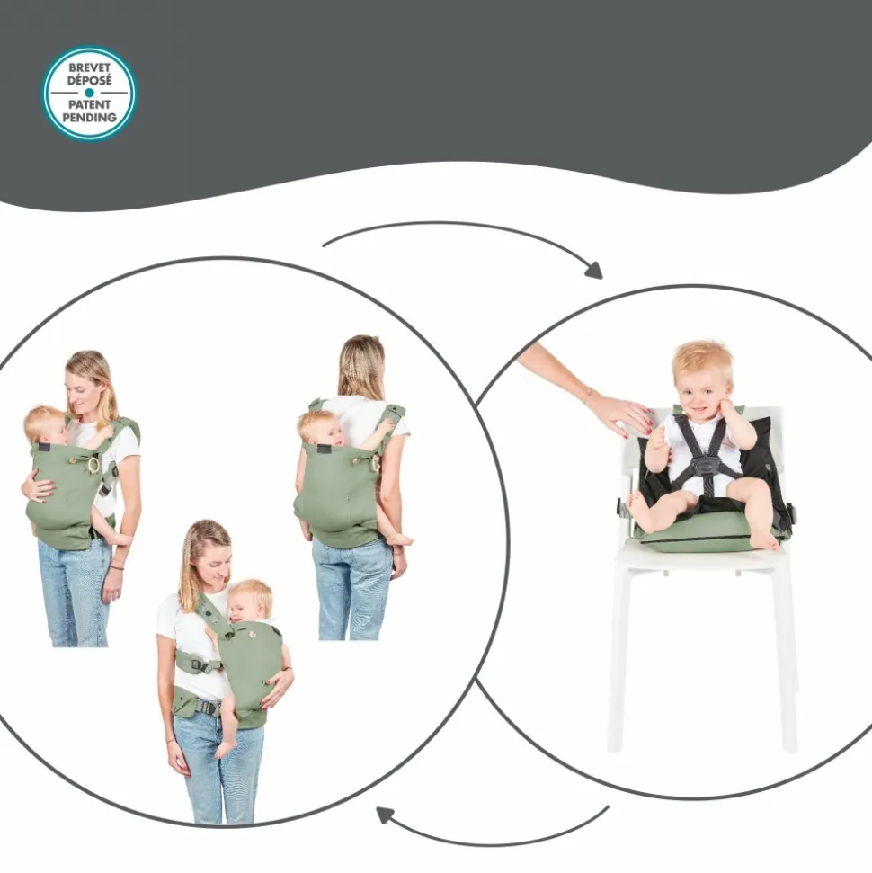 Porte bébé physiologique moov & boost vert sauge