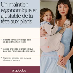 Porte bébé sling upsie natural beige