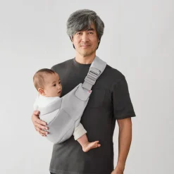 Porte bébé sling upsie pearl grey