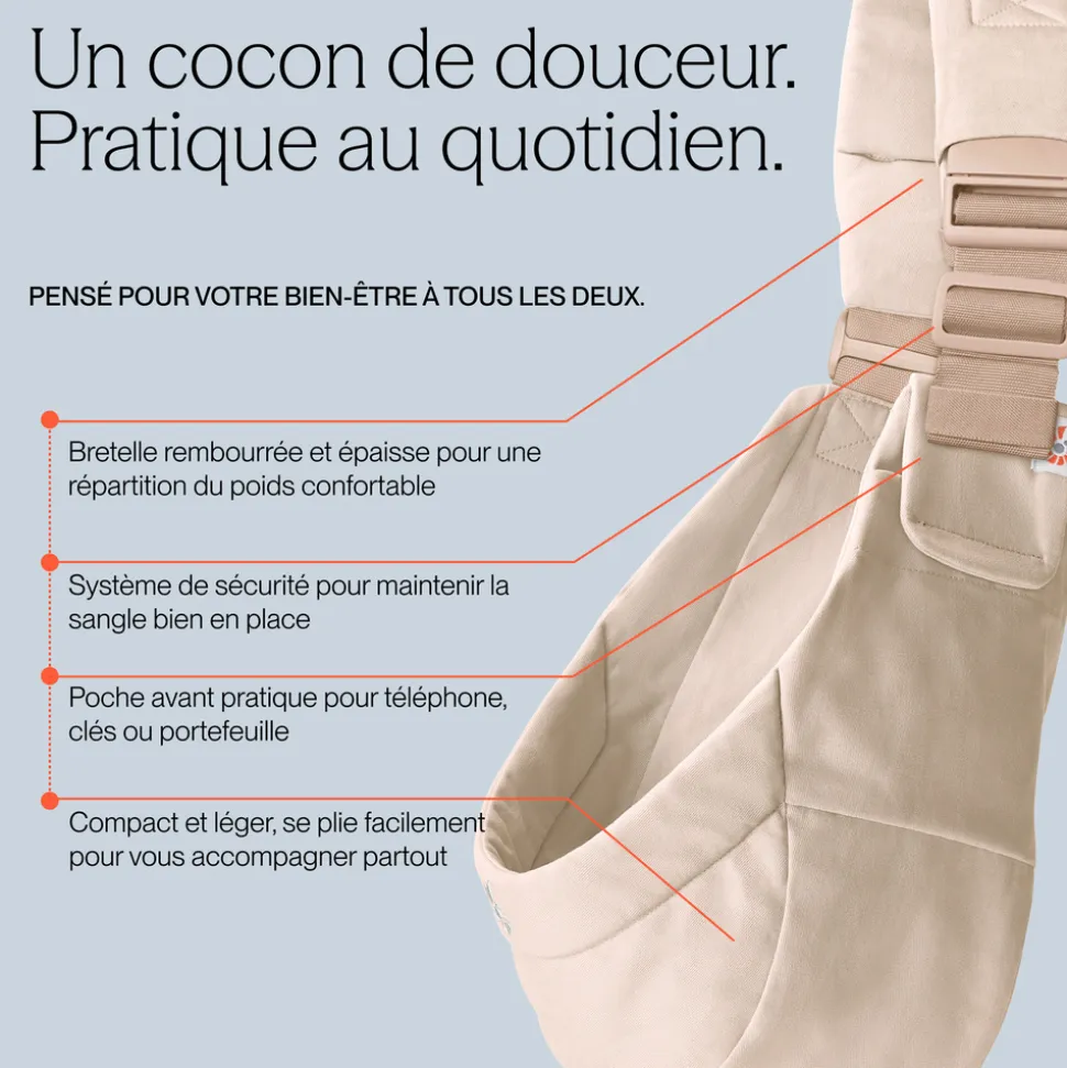 Porte bébé sling upsie soft olive