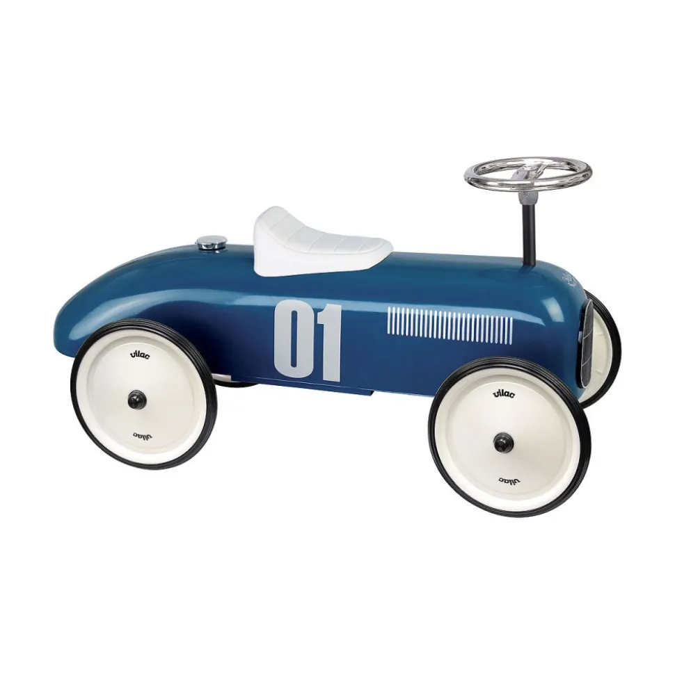 Porteur bébé voiture vintage bleu pétrole