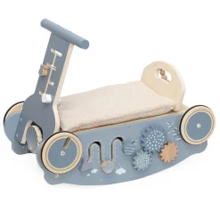 Porteur en bois 3 en 1 - bleu