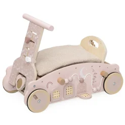 Porteur en bois 3 en 1 - rose