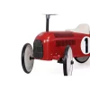 Porteur voiture vintage rouge et crème