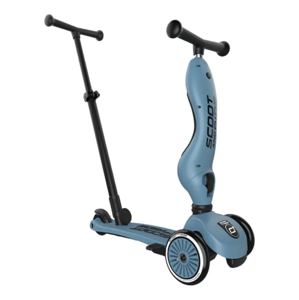 Porteur évolutif en trottinette highwaykick 1 push&go bleu acier