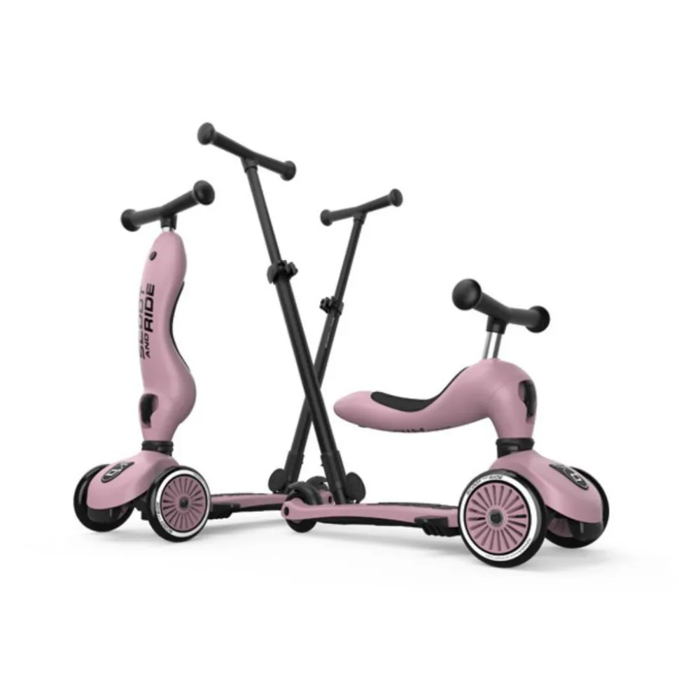 Porteur évolutif en trottinette highwaykick 1 push&go wildberry