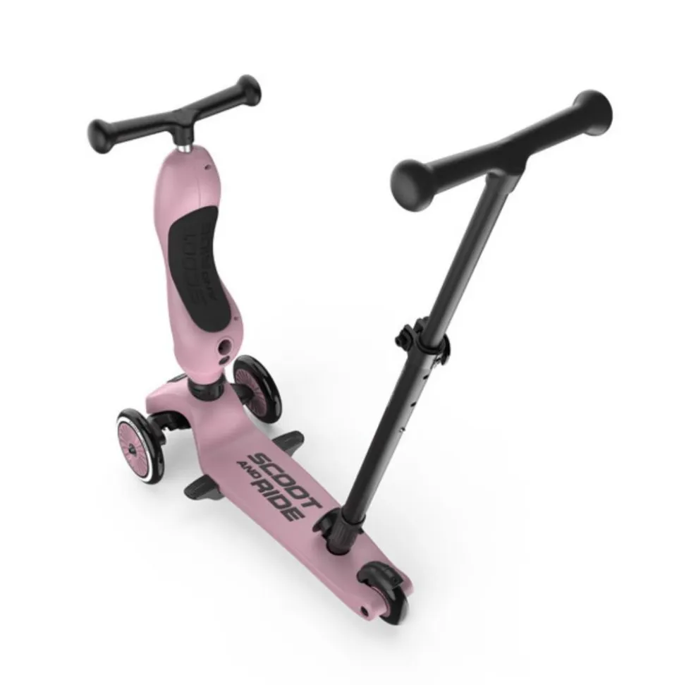 Porteur évolutif en trottinette highwaykick 1 push&go wildberry
