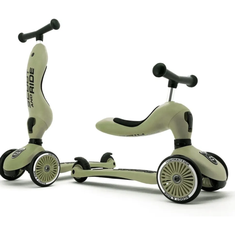 Porteur évolutif en trottinette highwaykick 1 olive