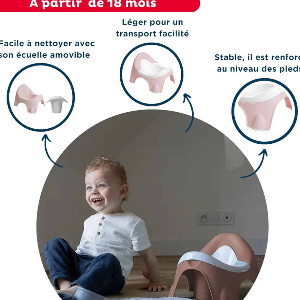Pot d'apprentissage ideo rose câlin