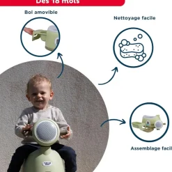 Pot enfant scooter vert olive