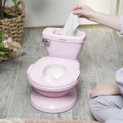 Pot 2-en-1 pour bébé avec réducteur, rose