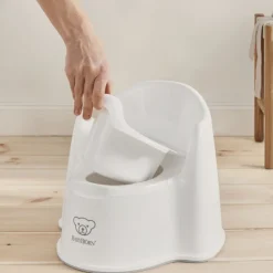Pot fauteuil blanc et gris