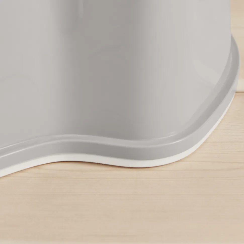 Pot fauteuil gris et blanc