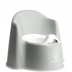 Pot fauteuil gris et blanc