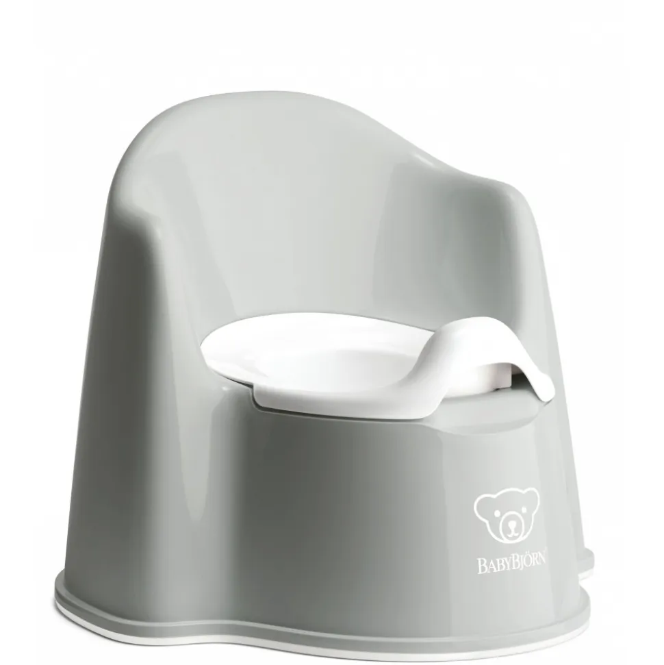 Pot fauteuil gris et blanc