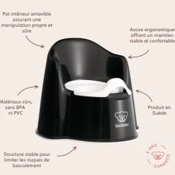 Pot fauteuil noir
