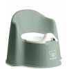 Pot fauteuil vert profond et blanc