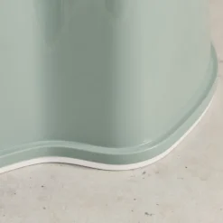 Pot fauteuil vert profond et blanc