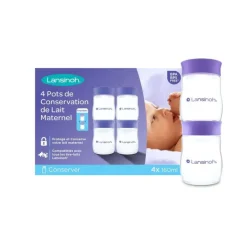 Pots de conservation lait maternel 4x160ml