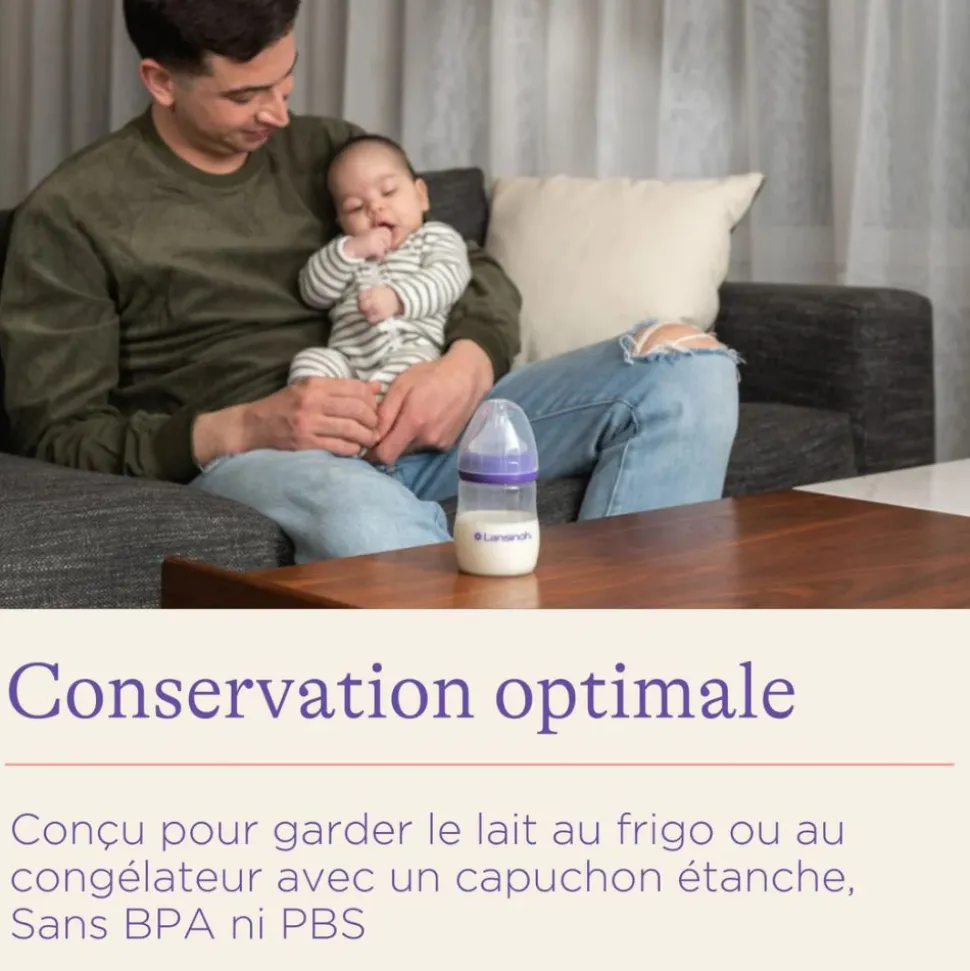 Pots de conservation lait maternel 4x160ml