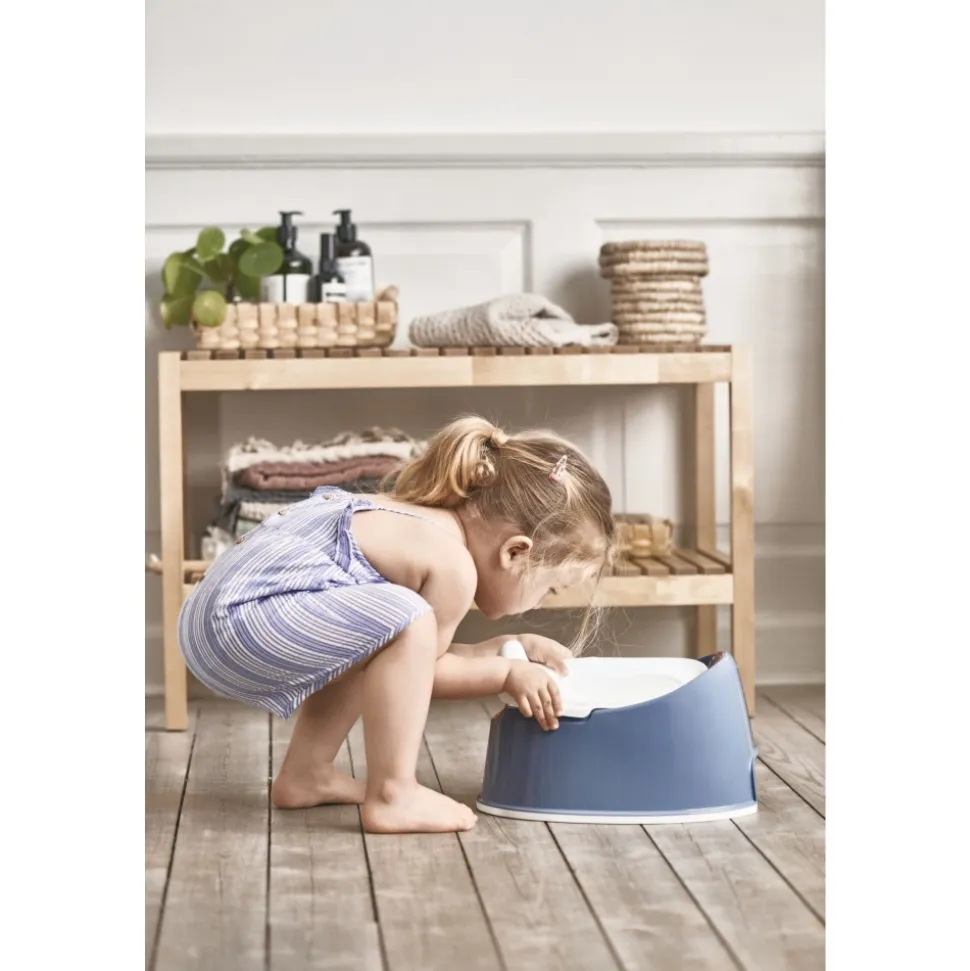 Pot smart bleu profond et blanc