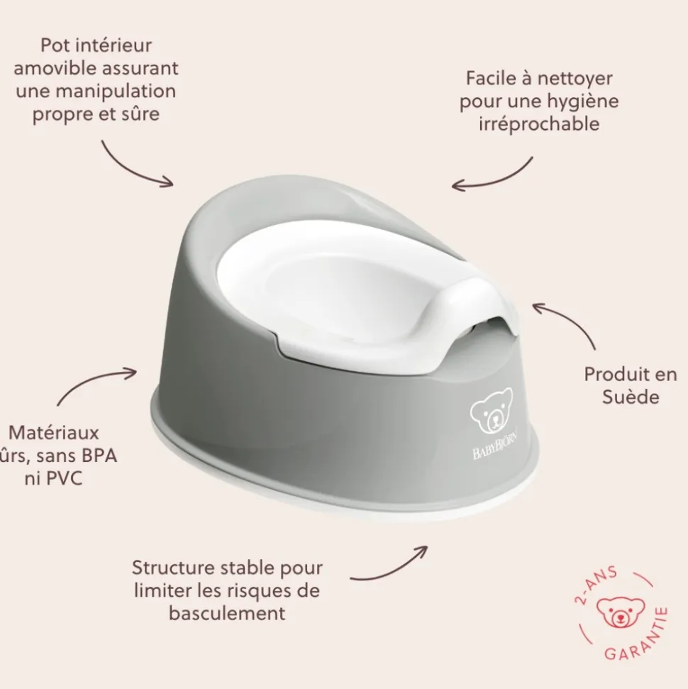 Pot smart gris et blanc