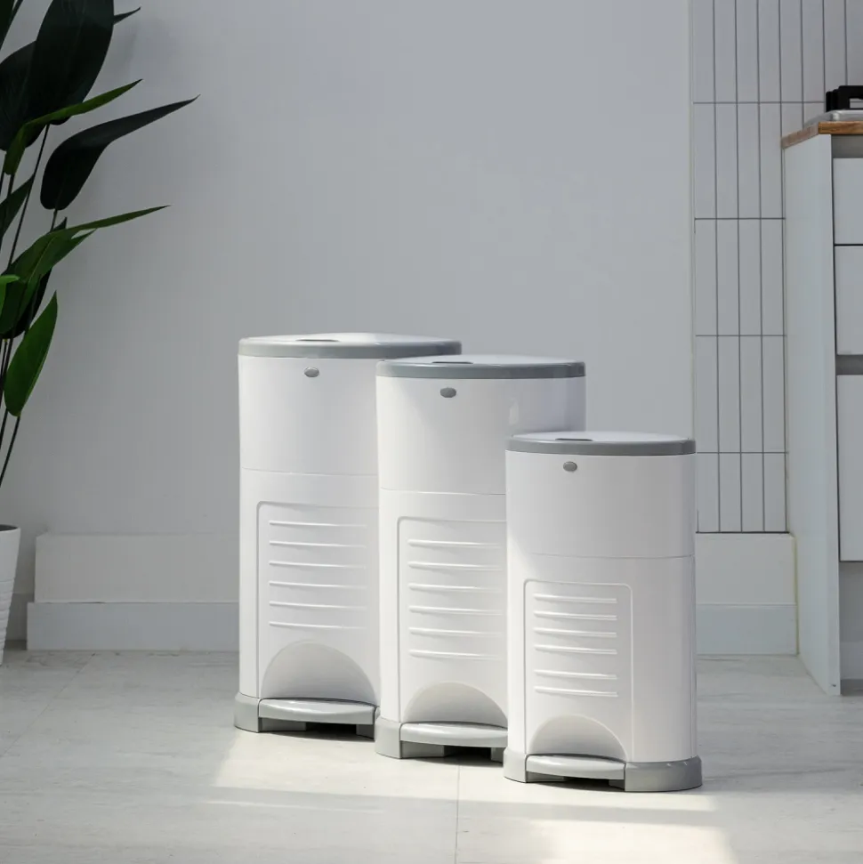 Poubelle à couches blanche 16l + 1 recharge