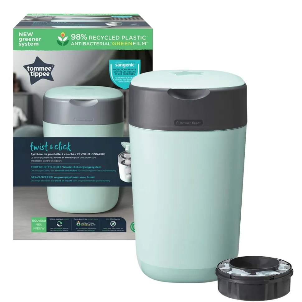 Poubelle à couches twist & click vert