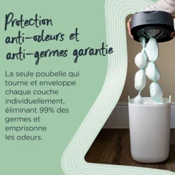 Poubelle à couches twist & click + recharges par 12