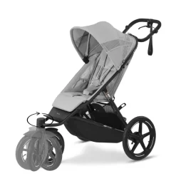 Poussette avi spin 3 roues tout-terrain et running fog grey