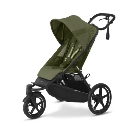 Poussette avi spin 3 roues tout-terrain et running moss green
