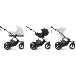 Poussette avi spin 3 roues tout-terrain et running seashell beige