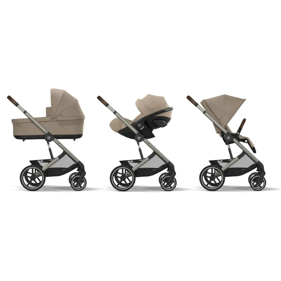Poussette balios s lux 3 almond beige châssis taupe