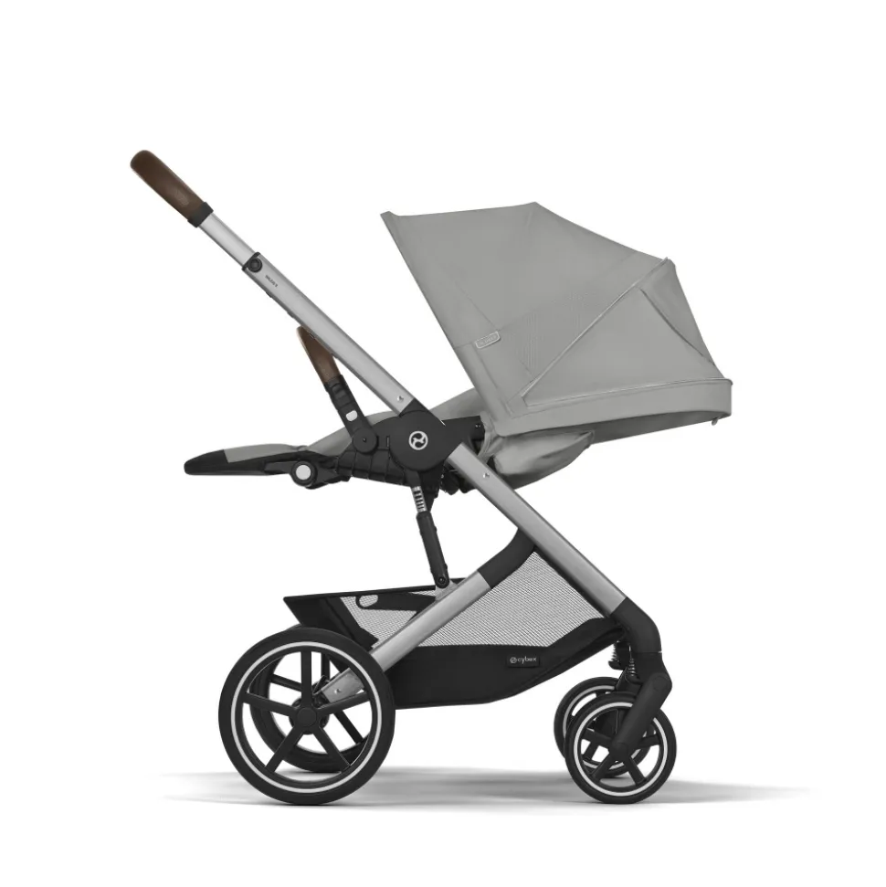 Poussette balios s lux 3 stone grey châssis silver