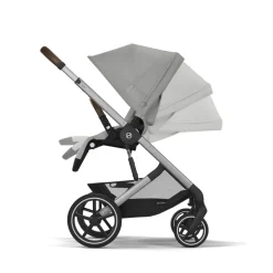 Poussette balios s lux 3 stone grey châssis silver